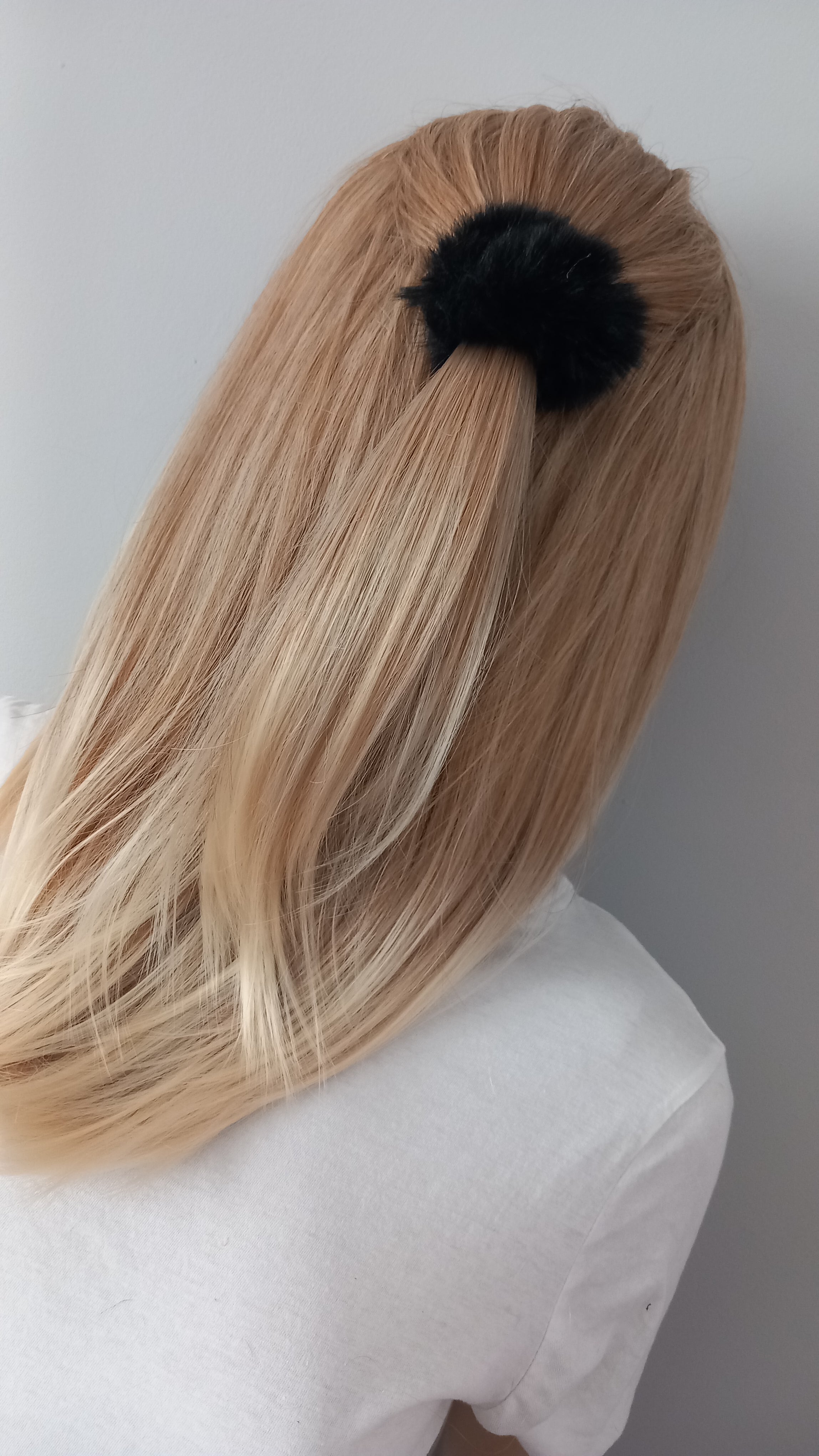 Expédition immédiate - Bandeau de luxe en fausse fourrure super douce, scrunchie pour cheveux, accessoire capillaire
