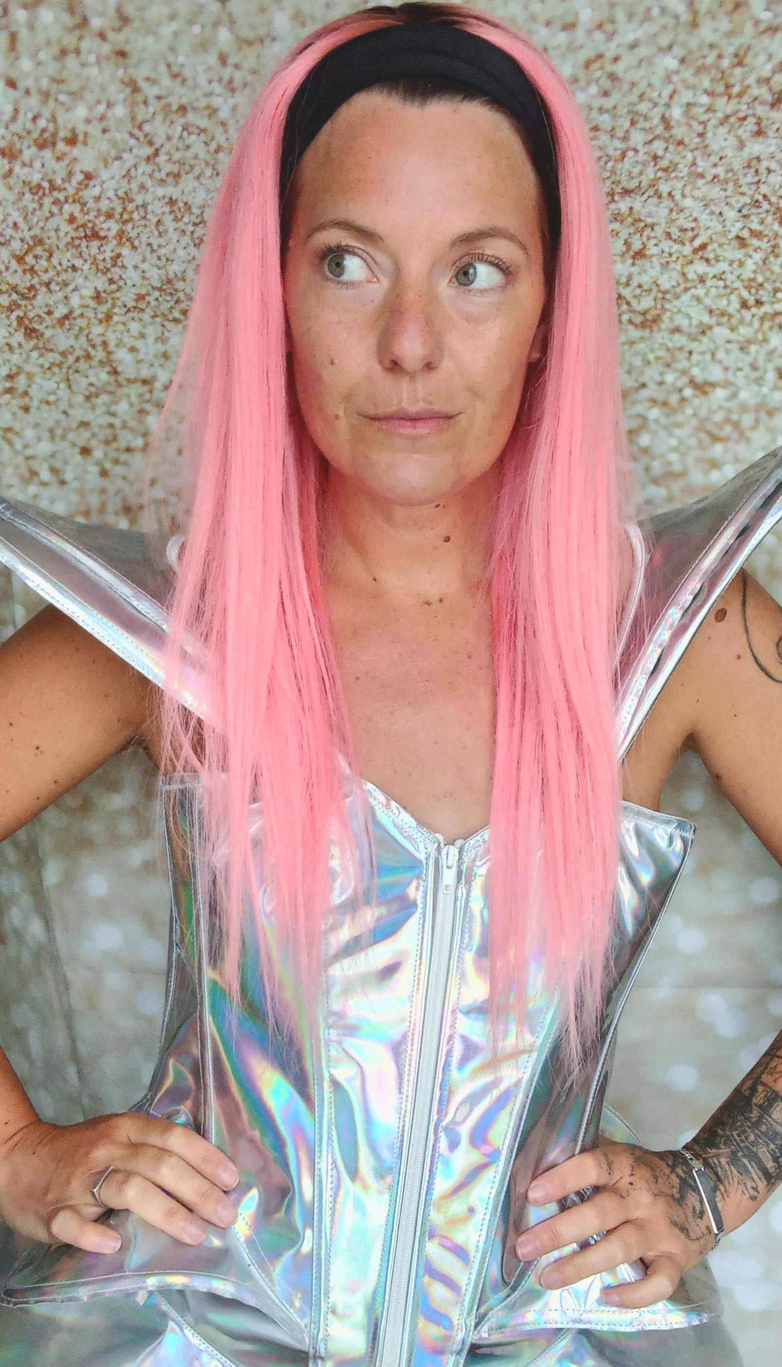 Khloe Headband wig, Human hair extension, choose shade, 16/18/20 inches long