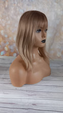 Load image into Gallery viewer, Clearance-Fibre topper, faux silk base, realistic part, balayage blonde 14 inches