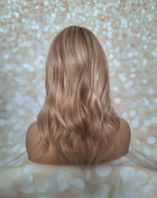 Load image into Gallery viewer, Ready to ship- Silk base lace front wig, medical, hair loss, high quality, realistic, light auburn brown, golden blonde, light blonde, Medium
