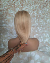 Load image into Gallery viewer, Ready to ship- Silk base topper , ash blonde/ light blonde with light root, 5x6 inch, 18 inches long