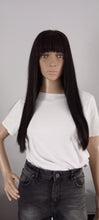 Load image into Gallery viewer, Silk base wig, virgin human hair, 1b natural black, 12/14/16/18/20 inch