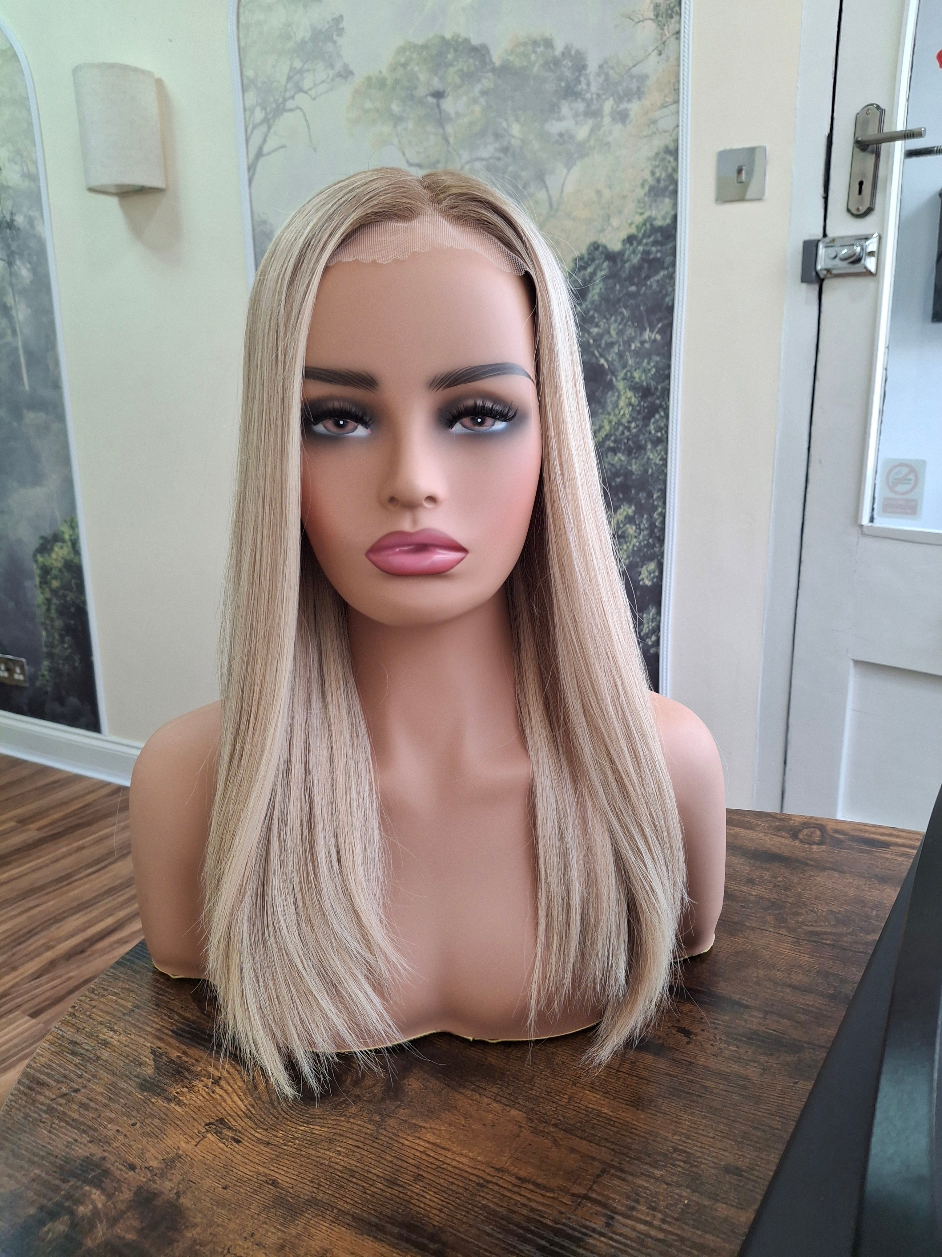 Ready to ship- Courtney lace top wig, medical, hair loss, high quality, realistic, vanilla ice, small