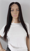Load image into Gallery viewer, Immediate despatch- Silk base topper, virgin human hair, black 1b 20 inches long