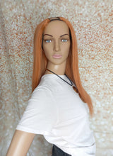 Load image into Gallery viewer, Ready to ship, Vibe U part wig, light auburn, 18 inches long, Medium size