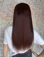 Load image into Gallery viewer, Ready to ship, Vibe U part wig, darkest brown, 18 inches long, Medium size