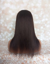 Load image into Gallery viewer, Ready to ship - human hair topper, silk and weft base, lace front, 16 inches long, choose shade