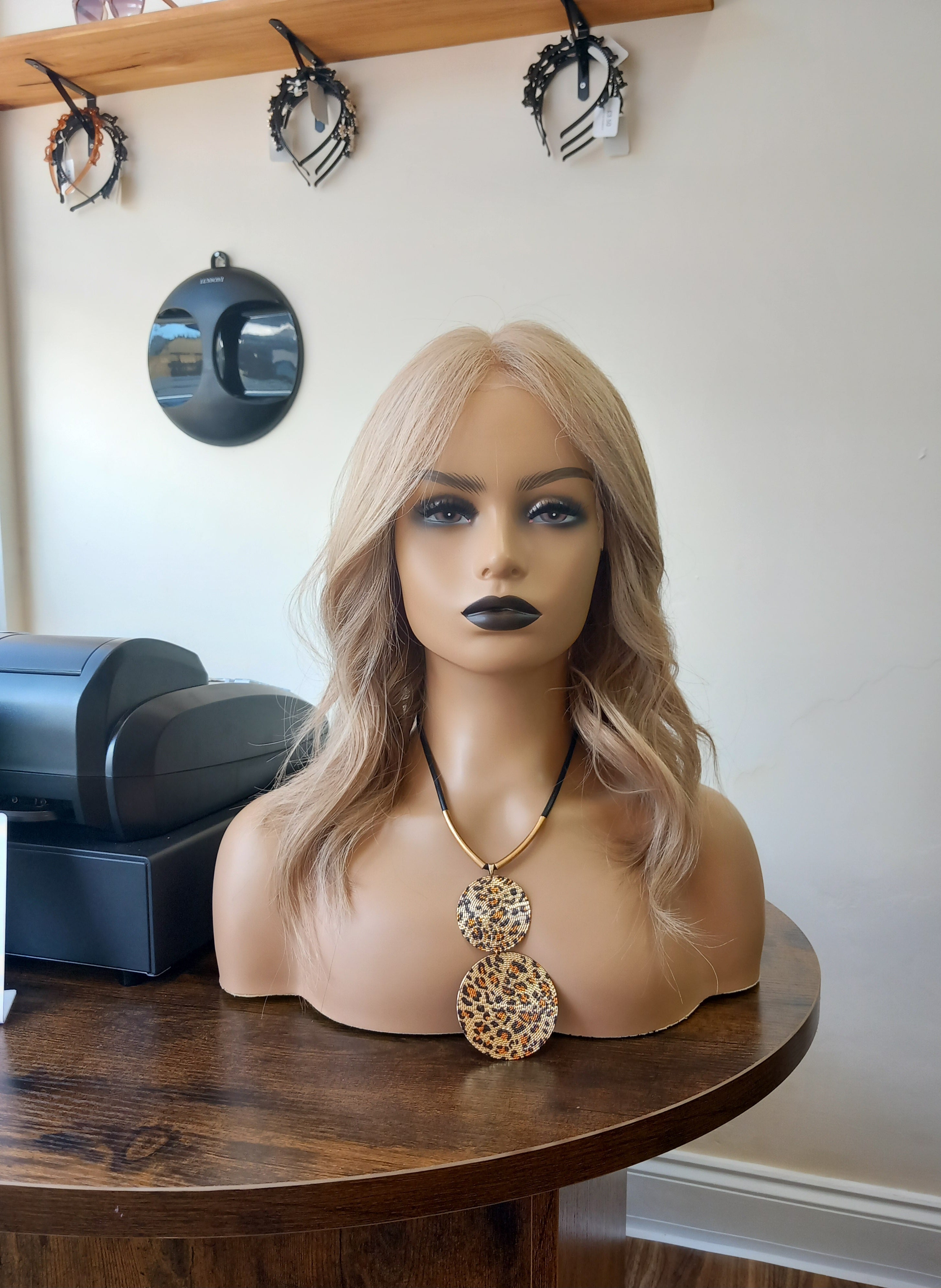 Ready to ship- Lila Silk base lace front wig, medical, hair loss, high quality, realistic, light auburn brown, lightest blonde, Medium