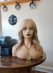 Ready to ship- Silk base lace front wig, medical, hair loss, high quality, realistic, light auburn brown, lightest blonde, Medium