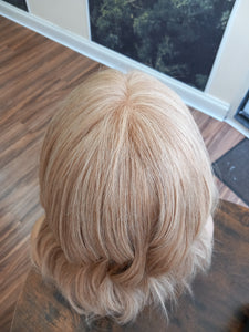 Ready to ship- Silk base lace front wig, medical, hair loss, high quality, realistic, light auburn brown, lightest blonde, Medium