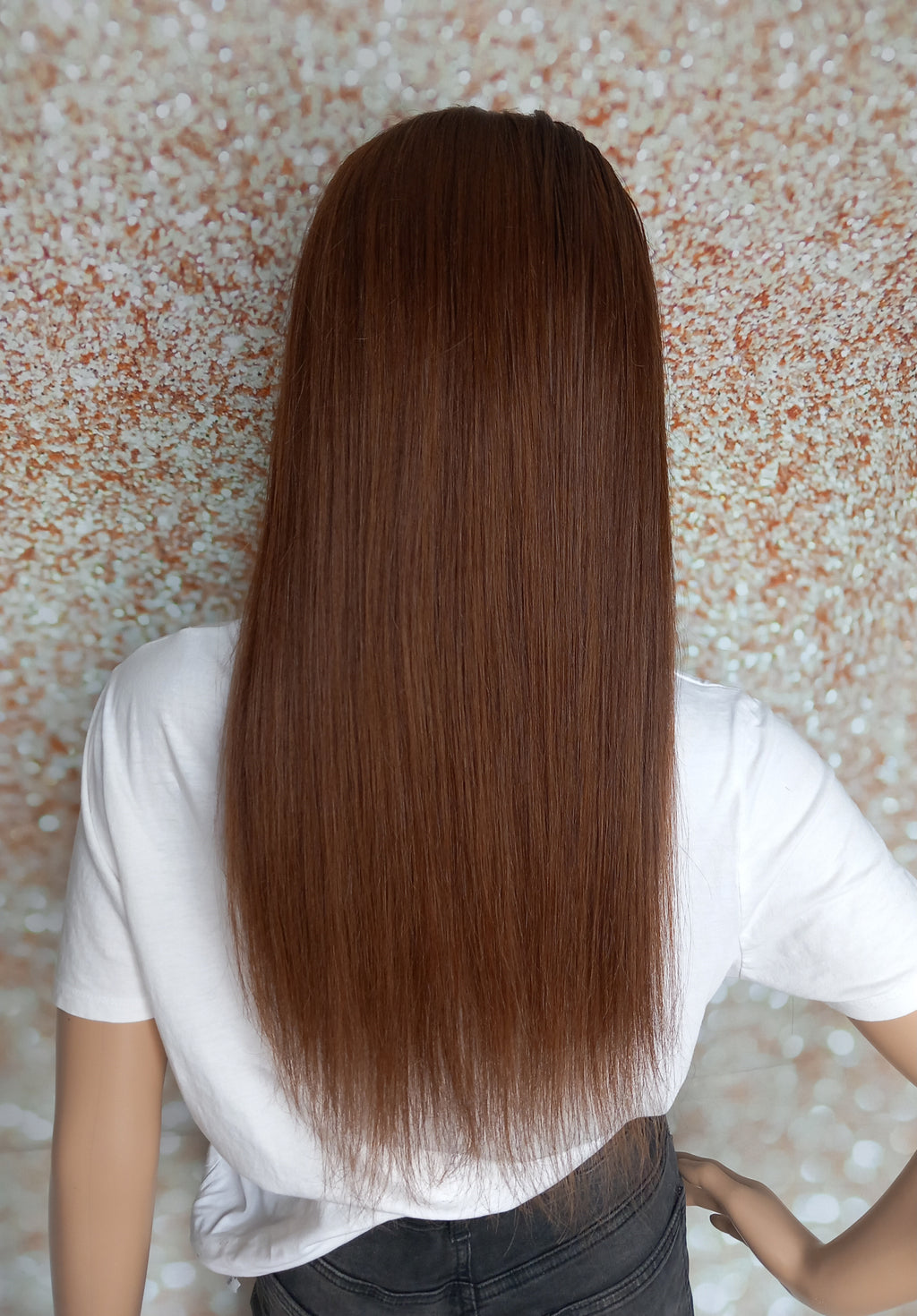 Ready to ship, Vibe U part wig, dark brown, 18 inches long, Medium size