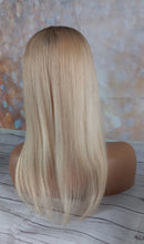 Load image into Gallery viewer, Immediate despatch- U part topper Deluxe #613 light blonde with #2 darkest brown root, 16 inches long