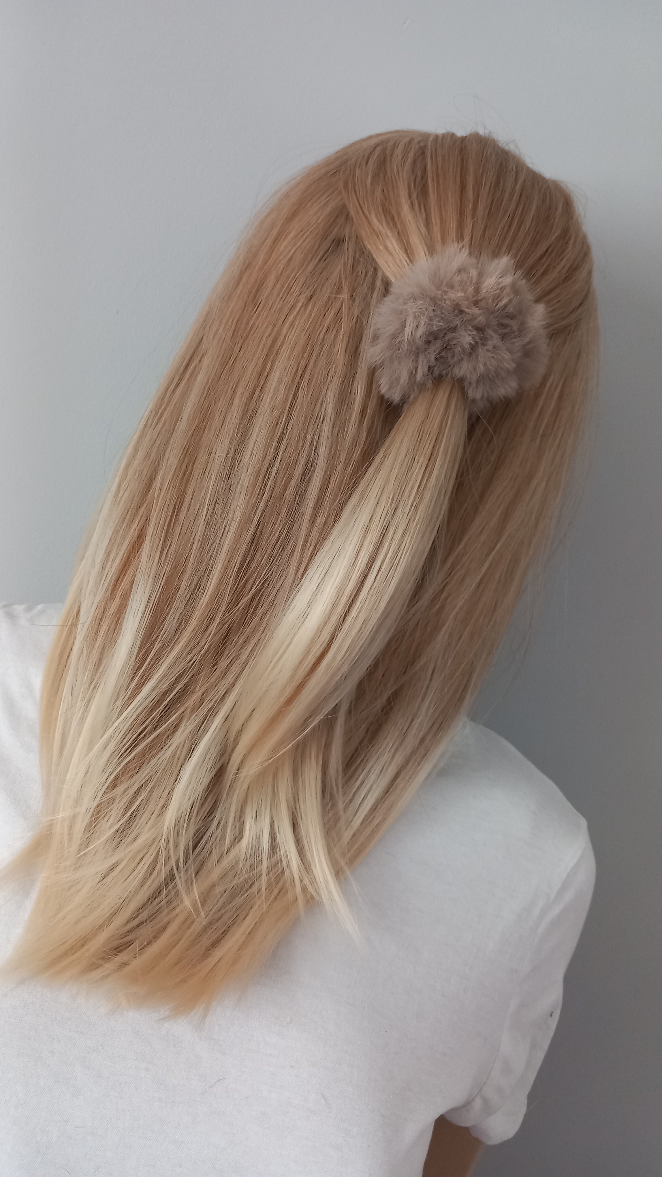 Expédition immédiate - Bandeau de luxe en fausse fourrure super douce, scrunchie pour cheveux, accessoire capillaire