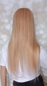 Immediate despatch- U part topper Deluxe, clip in volumiser, #18/613 ash and light blonde, 22 inches long, 6x6 inch