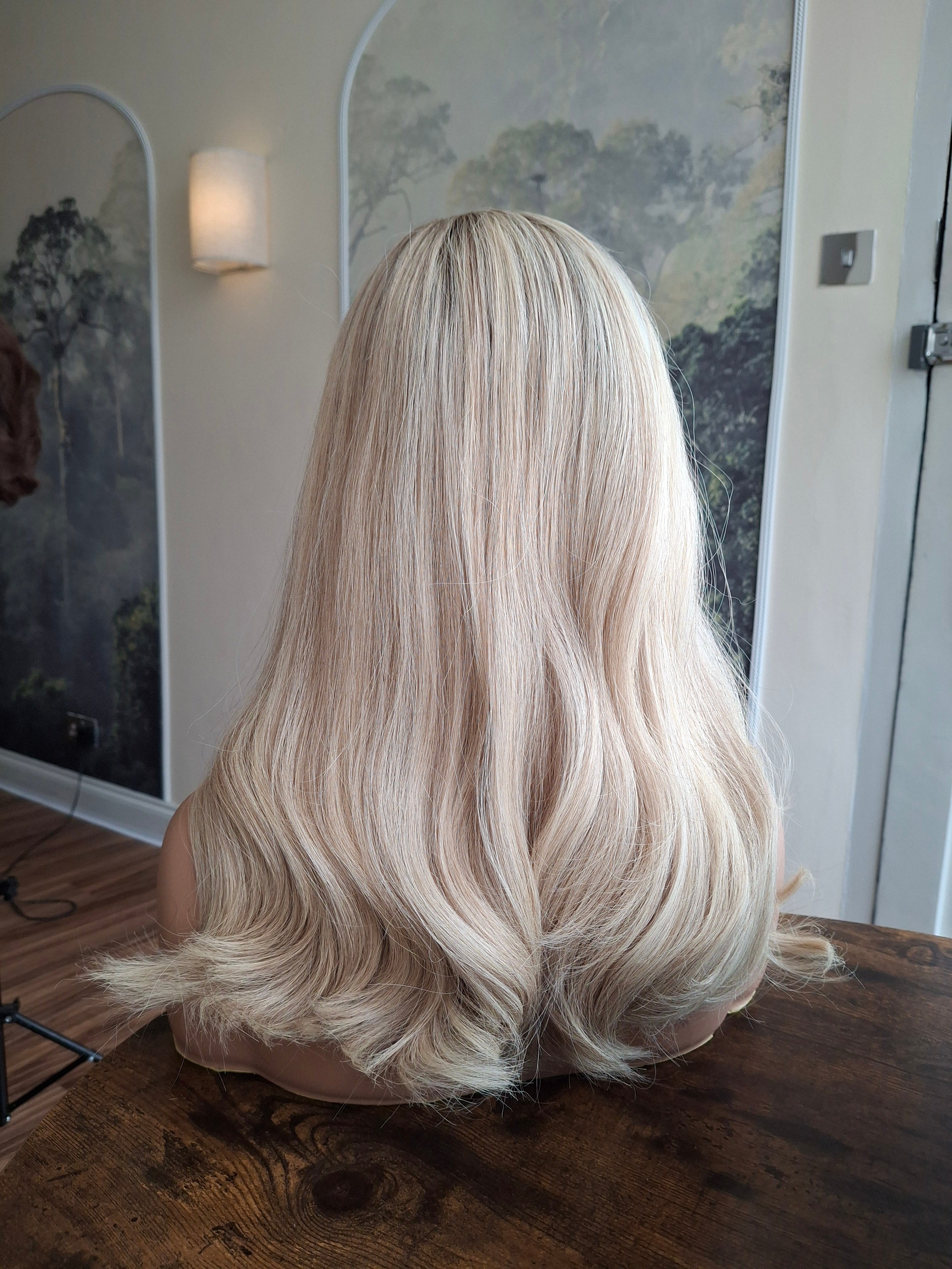 Ready to ship- Courtney lace top wig, medical, hair loss, high quality, realistic, vanilla ice, small