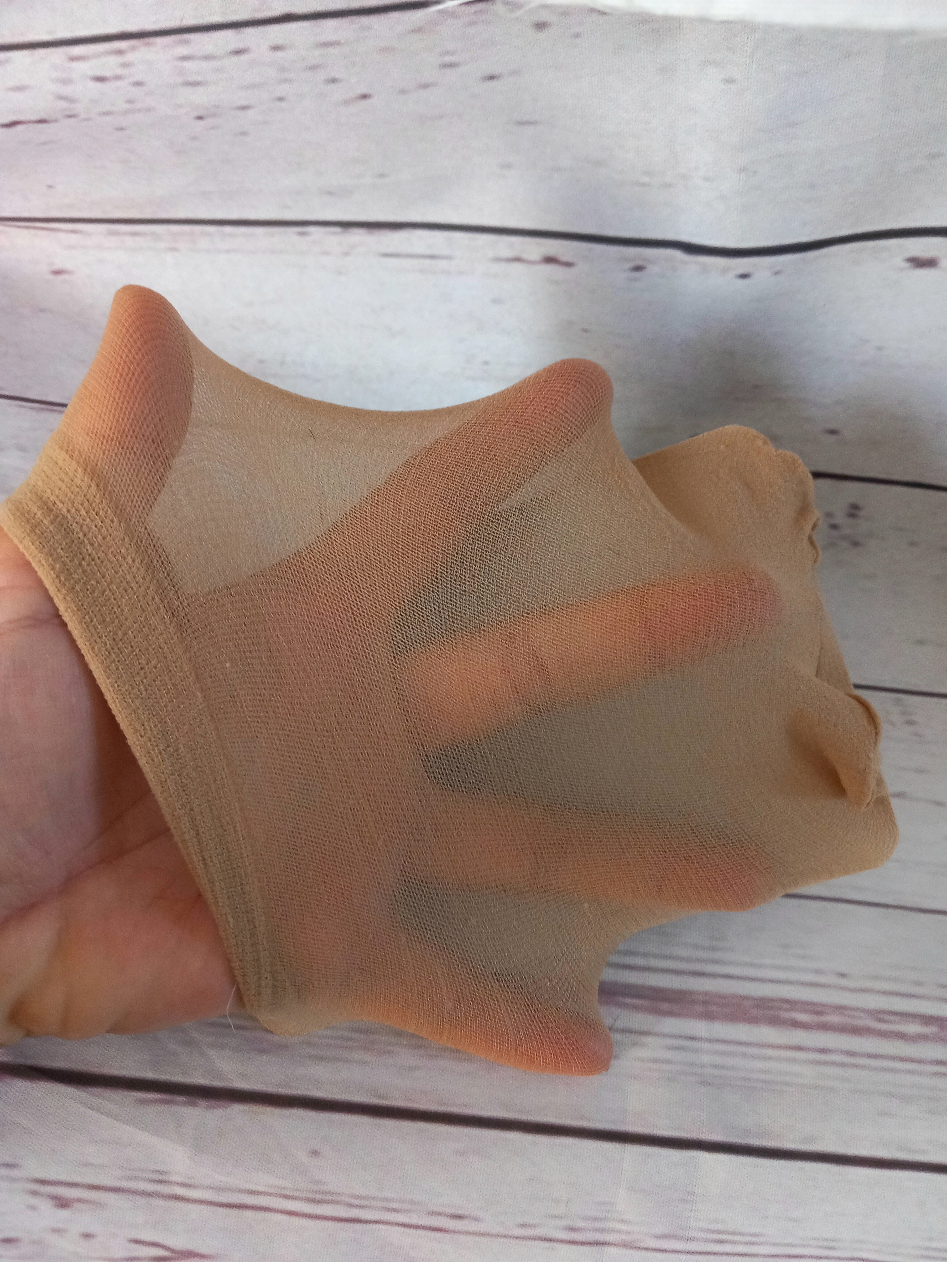 Stocking wig caps, pack of 2 stretch cap, beige,