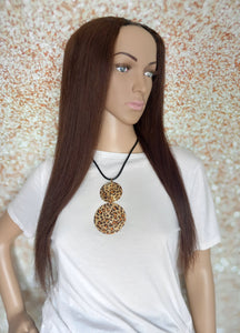 Ready to ship, Vibe U part wig, darkest brown, 18 inches long, Medium size