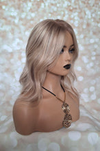 Load image into Gallery viewer, Ready to ship- Silk base lace front wig, medical, hair loss, high quality, realistic, ash blonde/ lightest blonde, Medium