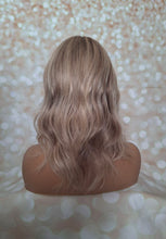 Load image into Gallery viewer, Ready to ship- Silk base lace front wig, medical, hair loss, high quality, realistic, ash blonde/ lightest blonde, Medium