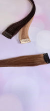 Load image into Gallery viewer, Clip and Mix- Human hair extension, 10 inch clip in, choose colour, 16/18/20 inches long double weft