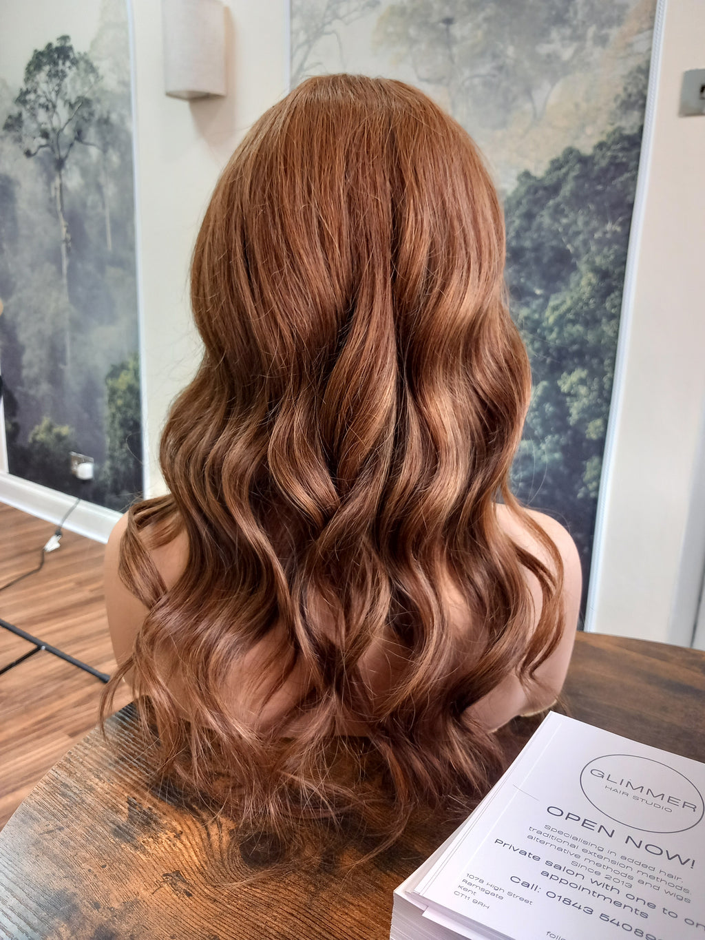 Ready to ship, Vibe U part wig, mid brown, 18 inches long, Medium size