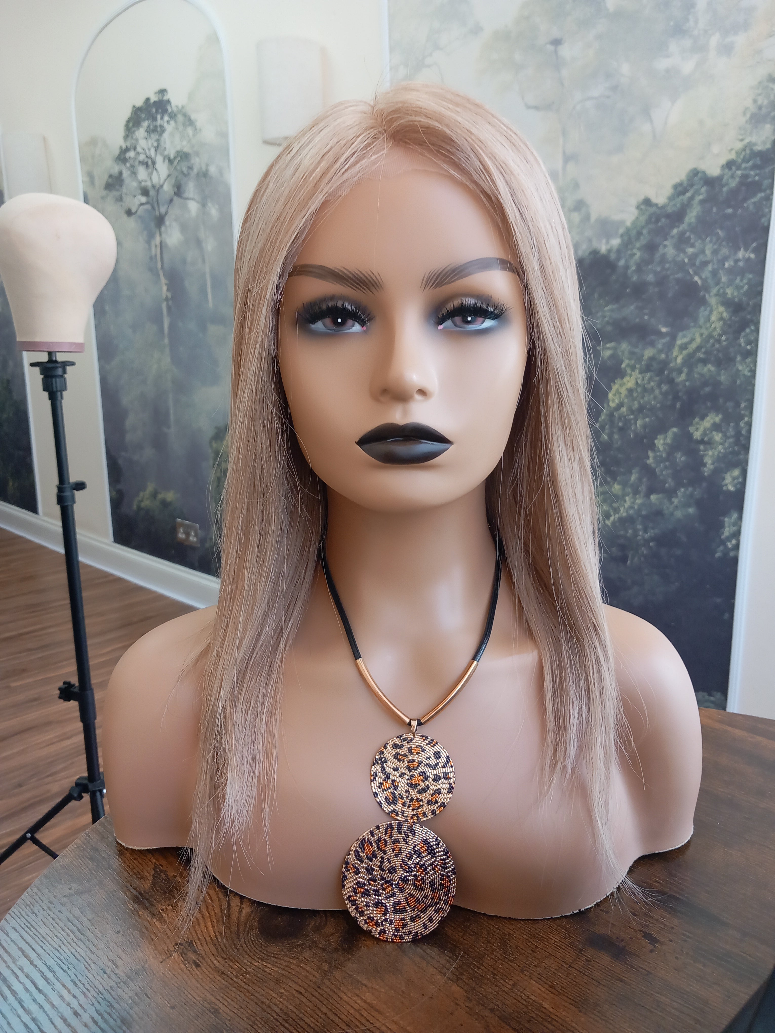 Ready to ship- Lila Silk base lace front wig, medical, hair loss, high quality, realistic, light auburn brown, lightest blonde, Medium