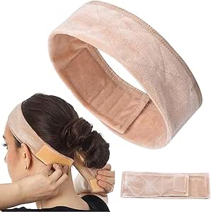 Velvet wig grip band, black, brown, beige