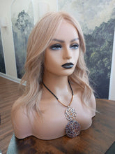 Load image into Gallery viewer, Ready to ship- Silk base lace front wig, medical, hair loss, high quality, realistic, light auburn brown, lightest blonde, Medium