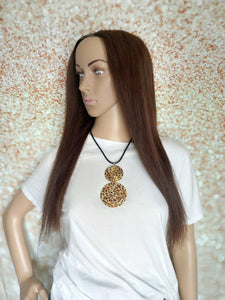 Ready to ship, Vibe U part wig, darkest brown, 18 inches long, Medium size