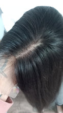Load image into Gallery viewer, Immediate despatch- Silk base topper, virgin human hair, black 1b 20 inches long