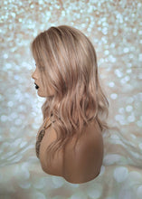 Load image into Gallery viewer, Ready to ship- Silk base lace front wig, medical, hair loss, high quality, realistic, light auburn brown, golden blonde, light blonde, Medium