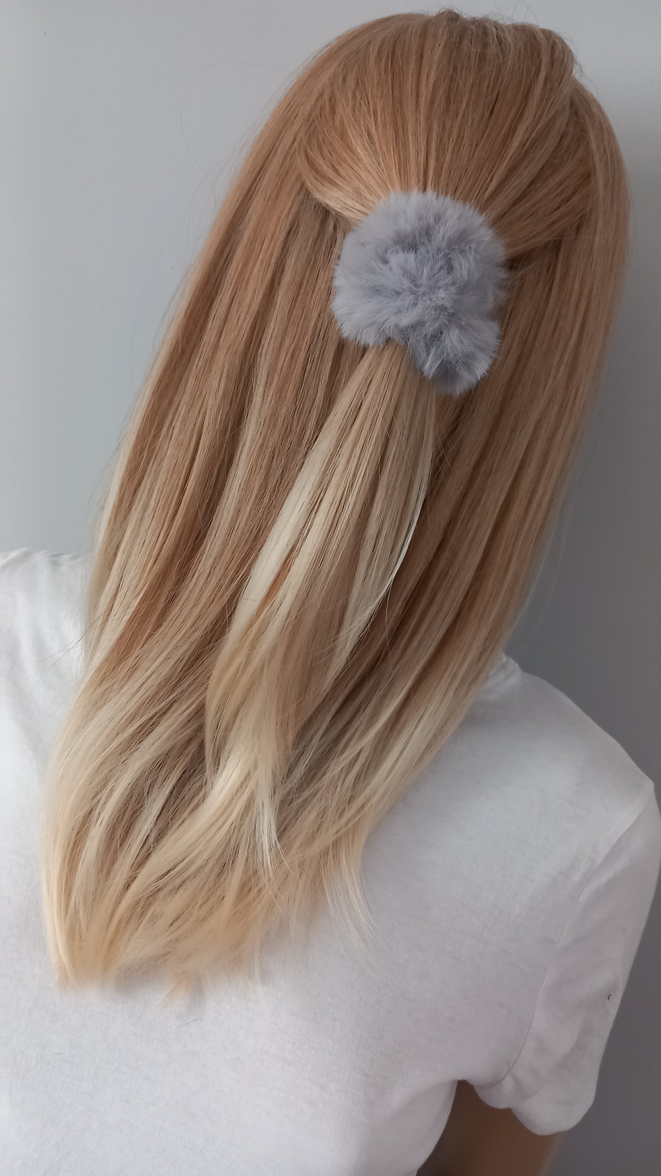 Expédition immédiate - Bandeau de luxe en fausse fourrure super douce, scrunchie pour cheveux, accessoire capillaire