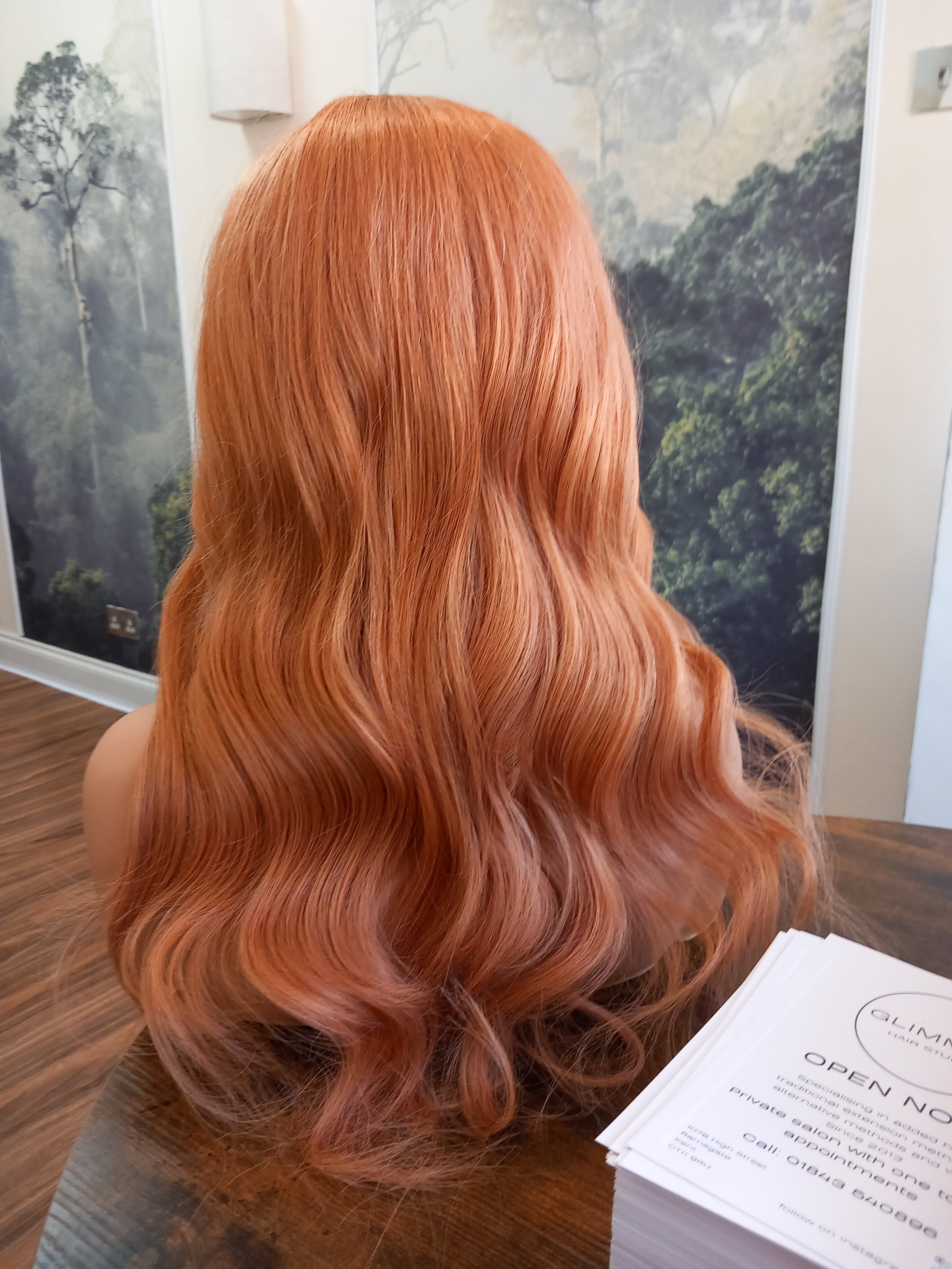 Ready to ship, Vibe U part wig, light auburn, 18 inches long, Medium size