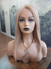 Load image into Gallery viewer, Ready to ship- Silk base lace front wig, medical, hair loss, high quality, realistic, light auburn brown, lightest blonde, Medium