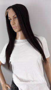 Immediate despatch- Silk base topper, virgin human hair, black 1b 20 inches long