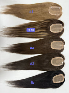 Silk base human hair topper, 3x5inch, 16 inches long, choose shade
