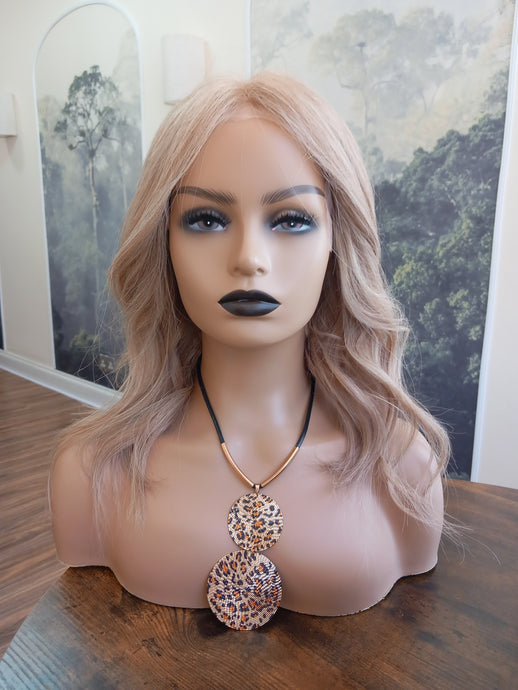 Ready to ship- Silk base lace front wig, medical, hair loss, high quality, realistic, light auburn brown, lightest blonde, Medium