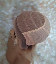 Load image into Gallery viewer, Ready to ship- Silk base lace front wig, medical, hair loss, high quality, realistic, lightest blonde, fringe, Medium
