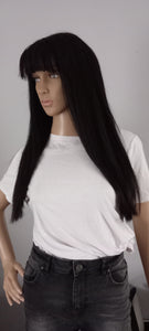 Silk base wig, virgin human hair, 1b natural black, 12/14/16/18/20 inch