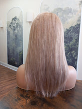 Load image into Gallery viewer, Ready to ship- Silk base lace front wig, medical, hair loss, high quality, realistic, light auburn brown, lightest blonde, Medium