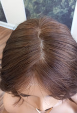 Load image into Gallery viewer, Ready to ship- Silk base lace front wig, medical, hair loss, high quality, realistic, dark brunette, Medium