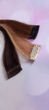 Load image into Gallery viewer, Clip and Mix- Human hair extension, 4 inch clip in, choose colour, 16/18/20 inches long, double weft