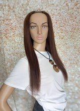 Load image into Gallery viewer, Ready to ship, Vibe U part wig, darkest brown, 18 inches long, Medium size