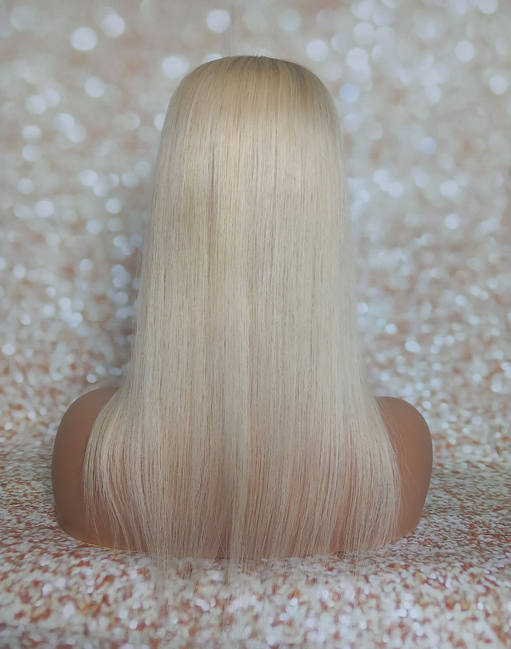 Ready to ship- Silk base topper , lightest blonde with light root, 5x6 inch, 18 inches long