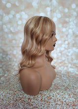 Charger l&#39;image dans la galerie, Ready to ship- U part topper 8/613,  light warm brown light blonde clip in hair booster, volumiser, 18 inches long 6x6 inch