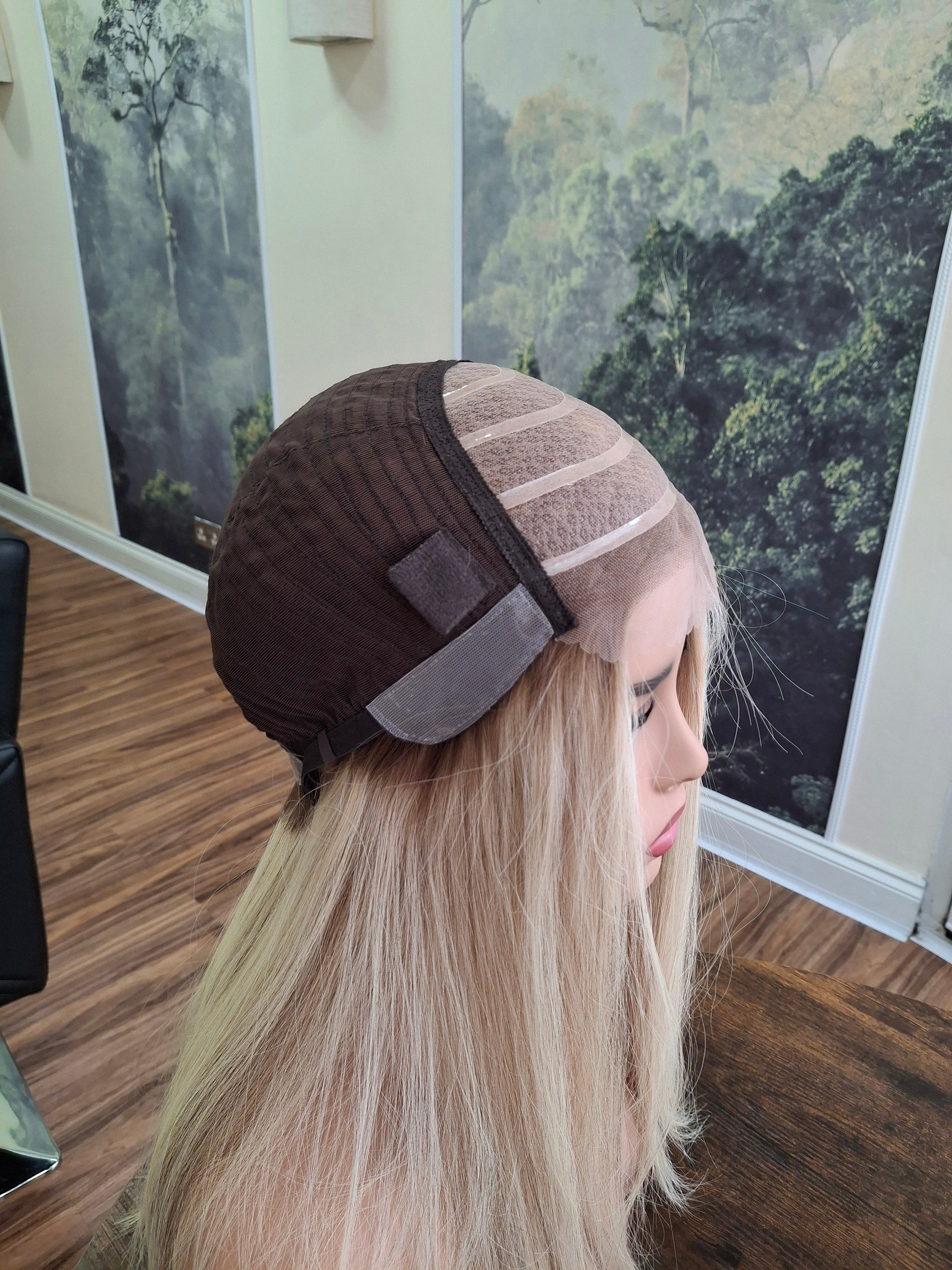 Ready to ship- Courtney lace top wig, medical, hair loss, high quality, realistic, vanilla ice, small