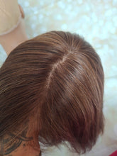 Load image into Gallery viewer, Ready to ship- Silk base lace front wig, medical, hair loss, high quality, realistic, brunette balayage, Medium