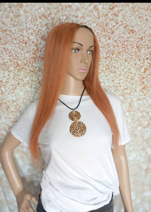 Ready to ship, Vibe U part wig, light auburn, 18 inches long, Medium size