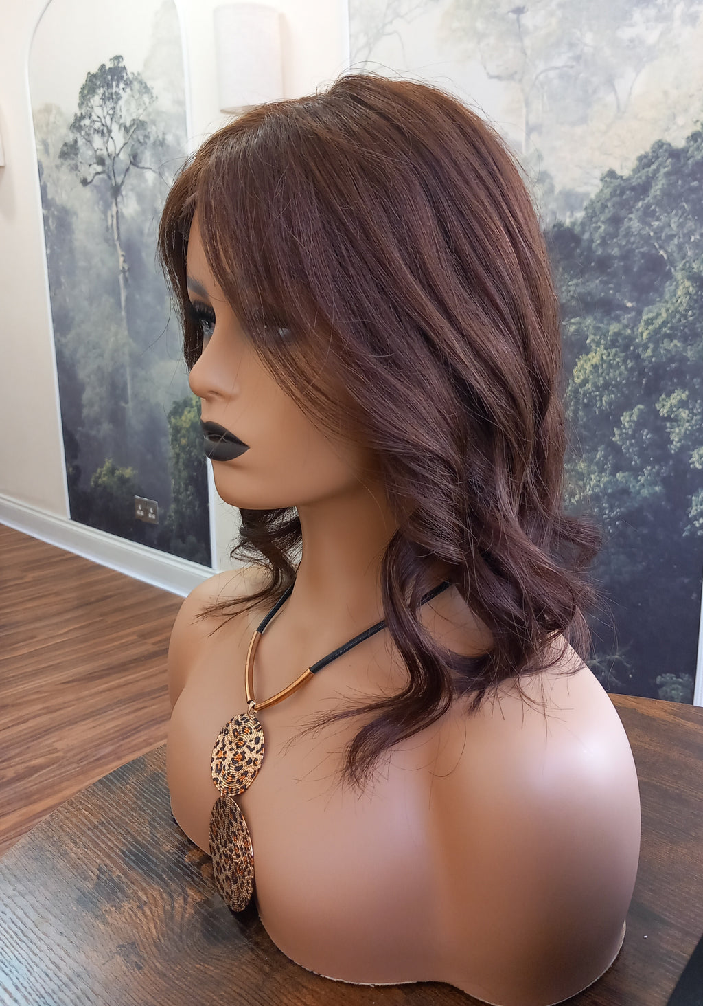 Ready to ship- Lila Silk base lace front wig, medical, hair loss, high quality, realistic, dark brunette, Medium