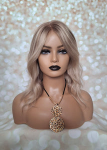 Ready to ship- Silk base lace front wig, medical, hair loss, high quality, realistic, ash blonde/ lightest blonde, Medium
